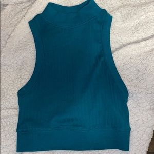 forever 21 teal tank/crop top